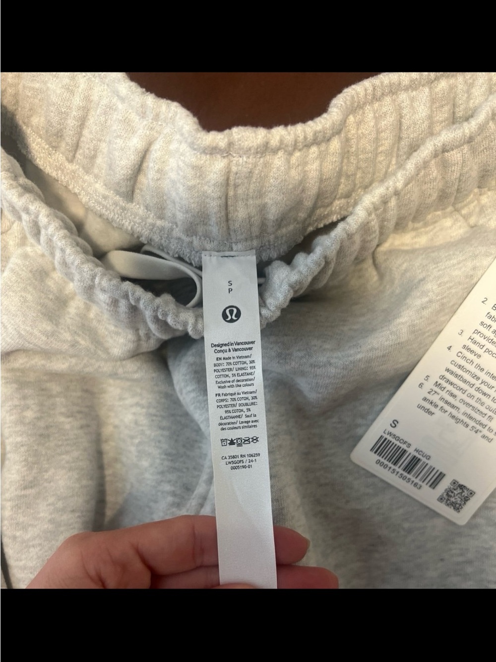 lululemon athletica light Gray Sweatpants small/ short
